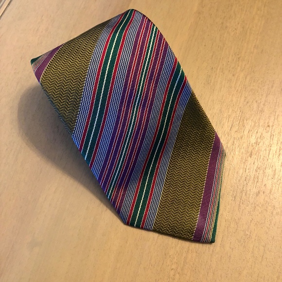 Vintage Sulka 100% Silk Striped Tie. Made in France - Picture 1 of 3